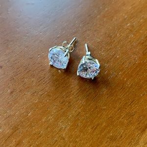 Silver Cubic Zirconia Stud Earrings